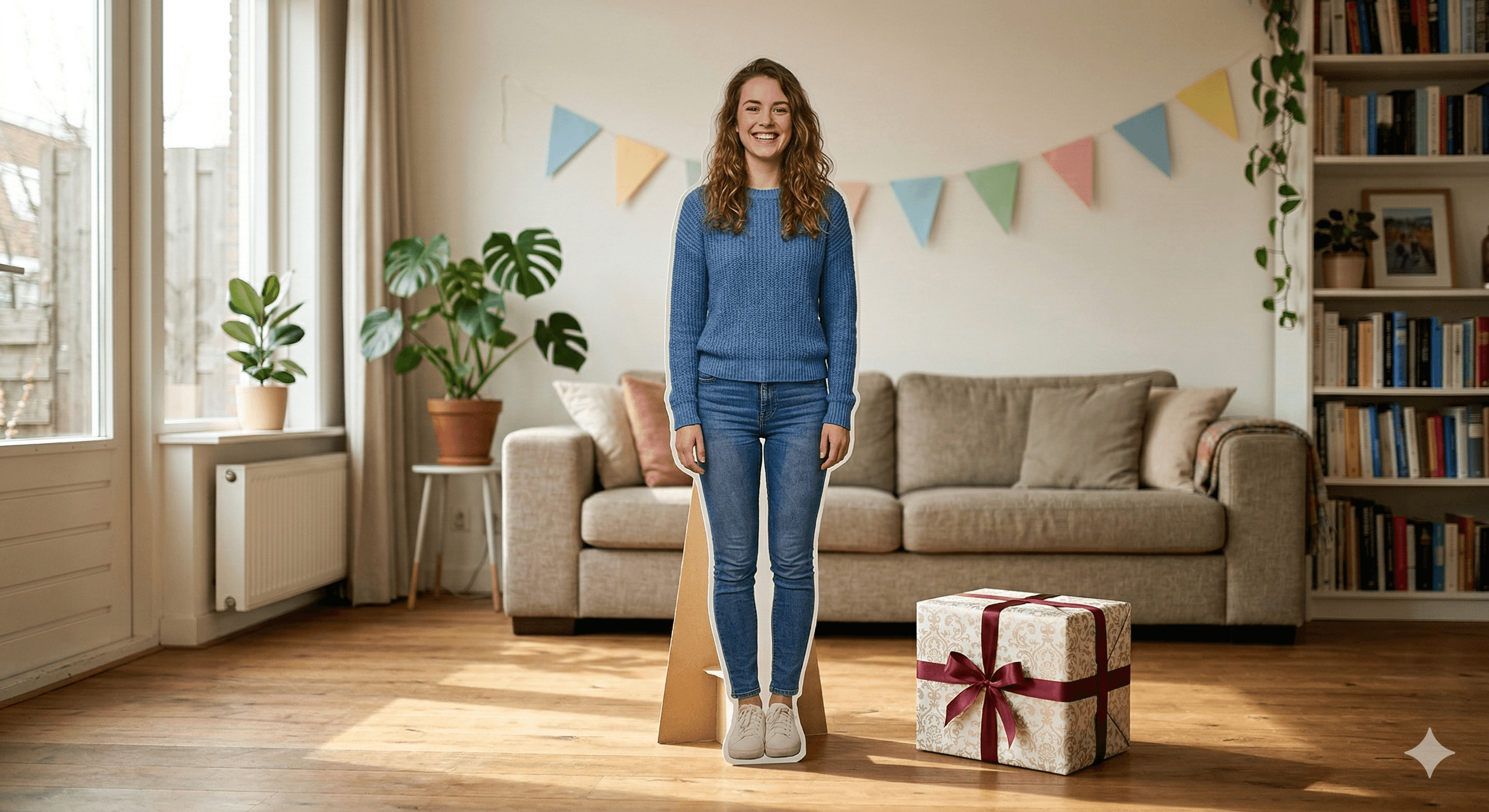 Voorbeeld kartonnen cut-out